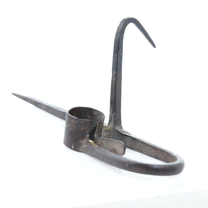 Antique Blacksmith Forged miner's candle holder