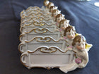 8 c.1920 German Porcelain Dinner Table Place Holders Cherubs - Estate Fresh Austin