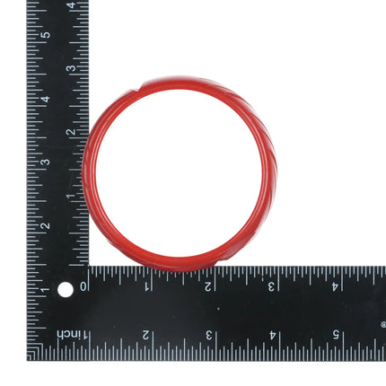 8" c1940's Carved red bakelite bangle - Estate Fresh Austin