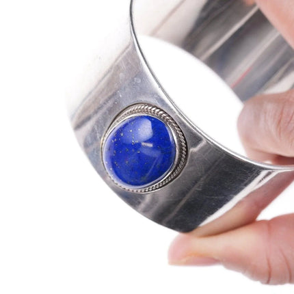 8" Les Baker (1935-2014) Southwestern sterling and lapis bangle - Estate Fresh Austin