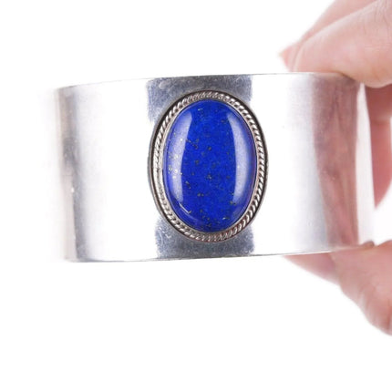 8" Les Baker (1935-2014) Southwestern sterling and lapis bangle - Estate Fresh Austin