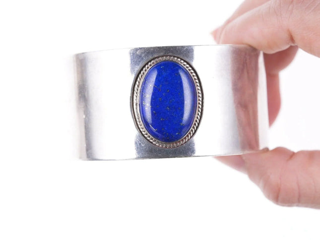 8" Les Baker (1935-2014) Southwestern sterling and lapis bangle - Estate Fresh Austin