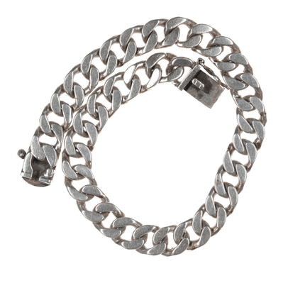 8" Retro Sterling cuban link bracelet - Estate Fresh Austin