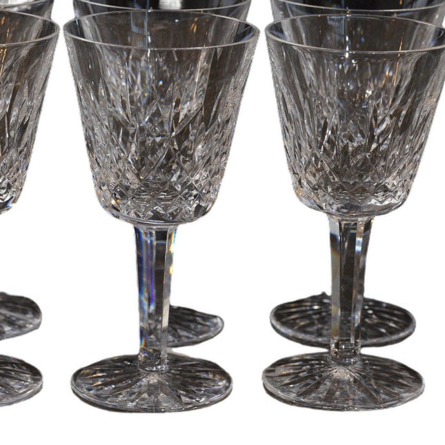 8 Waterford Lismore Crystal Claret Wine Stemmed Goblets - Estate Fresh Austin