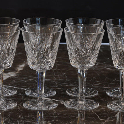 8 Waterford Lismore Crystal Claret Wine Stemmed Goblets - Estate Fresh Austin