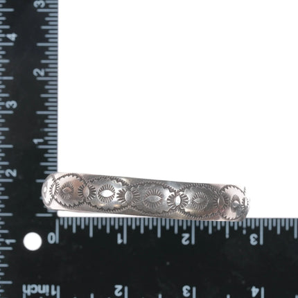 8" Wilbur Tracy Navajo Sterling bangle bracelet - Estate Fresh Austin