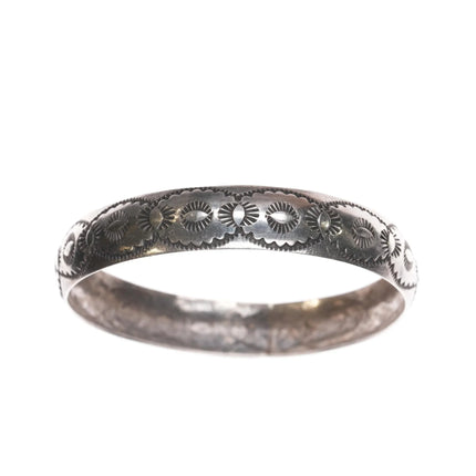 8" Wilbur Tracy Navajo Sterling bangle bracelet - Estate Fresh Austin