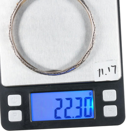 8" Wilbur Tracy Navajo Sterling bangle bracelet - Estate Fresh Austin