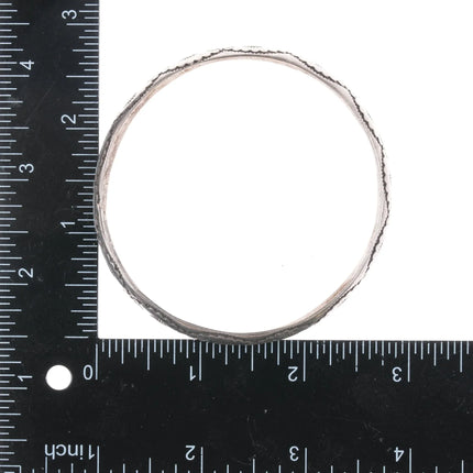 8" Wilbur Tracy Navajo Sterling bangle bracelet - Estate Fresh Austin