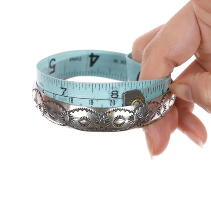 8" Wilbur Tracy Navajo Sterling bangle bracelet - Estate Fresh Austin