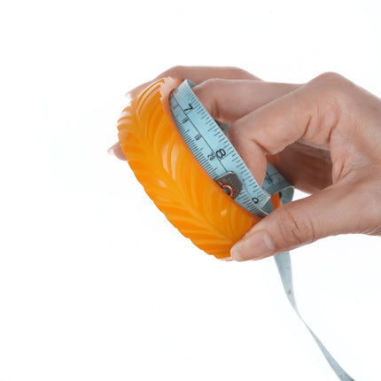 8.25" c1940's Carved Bakelite Bangle bracelet Butterscotch - Estate Fresh Austin