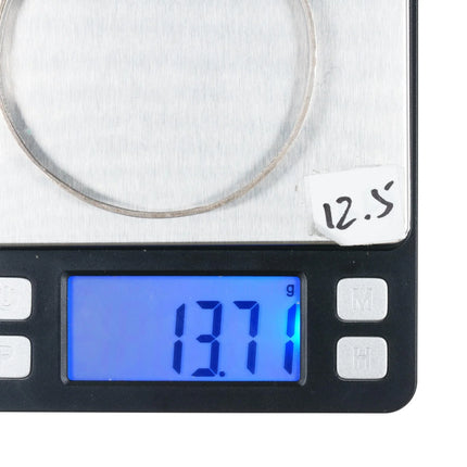 8.5" Zuni sterling mother of pearl channel inlay bangle bracelet - Estate Fresh Austin