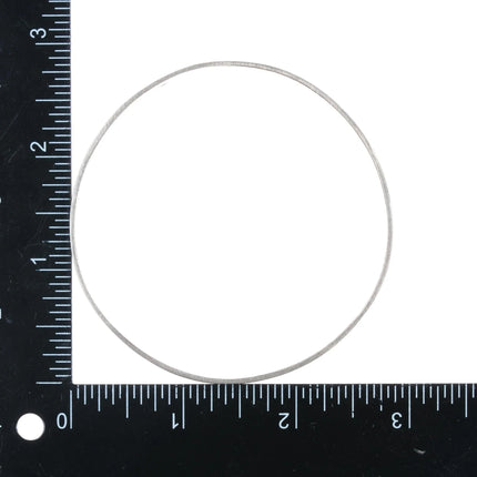 8.5" Zuni sterling mother of pearl channel inlay bangle bracelet - Estate Fresh Austin