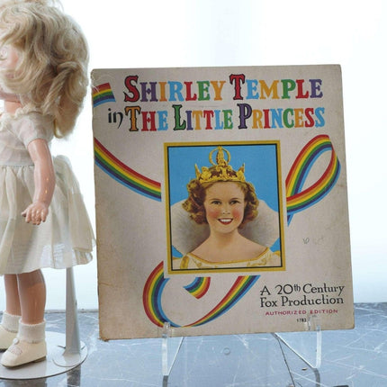 13" c1940 Shirley Temple Doll with book "The little Princess"