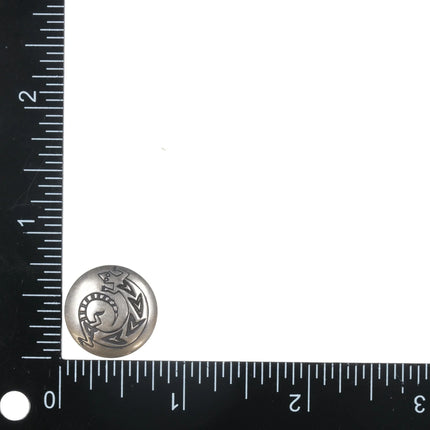 9 vintage Southwestern sterling button covers with lizards - Estate Fresh Austin