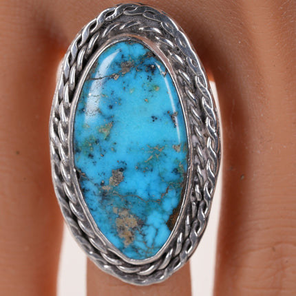 sz8.5 Vintage Navajo Sterling and turquoise ring