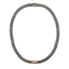 9mm Lagos Caviar Diamond, 18k, and Sterling necklace - Estate Fresh Austin