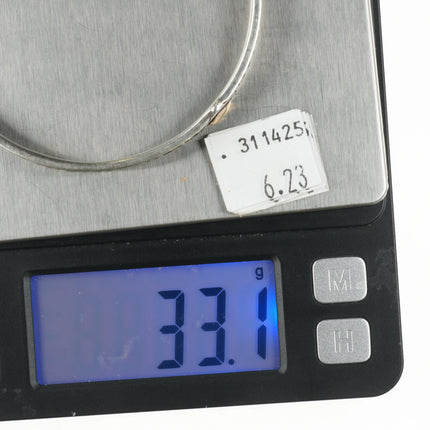 8.1" Retired James Avery Sterling/14k Heart of Gold bangle bracelet - Estate Fresh Austin