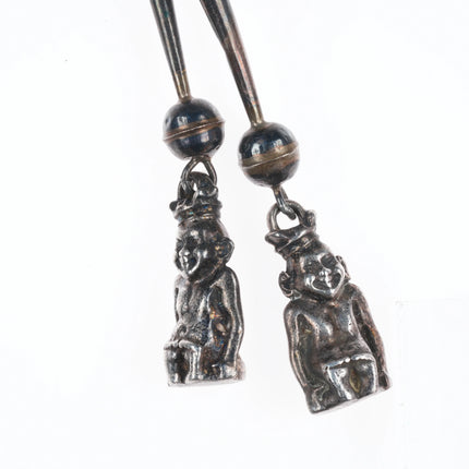 Vintage Helen Long Navajo Sterling silver Coral/turquoise Kachina bolo tie