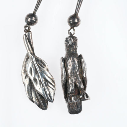 Vintage Helen Long Navajo Sterling silver high grade turquoise Kachina bolo tie