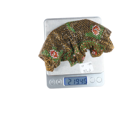 Vintage c1930's Art Deco Rose mesh enamel handbag/purse