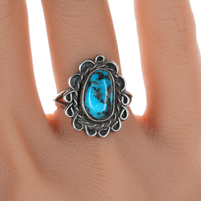 sz6.5 Vintage Navajo silver and turquoise ring