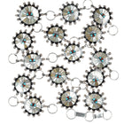 Abel Soseeah Zuni Sterling channel inlay sunface concho belt - Estate Fresh Austin