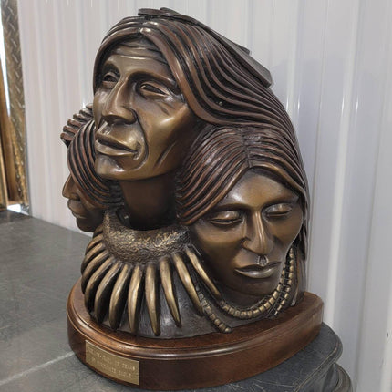 Adam Fortunate Eagle Bronze Sculpture "Prelude to the Trail of Tears" - Estate Fresh Austin