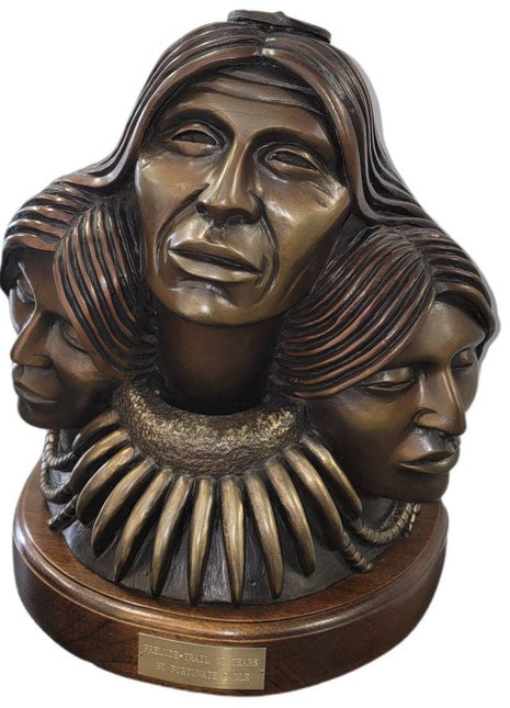 Adam Fortunate Eagle Bronze Sculpture "Prelude to the Trail of Tears" - Estate Fresh Austin