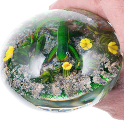 Adelmo (Delmo) Tarsitano (1921 - 1990) Lampwork Salamander paperweight - Estate Fresh Austin