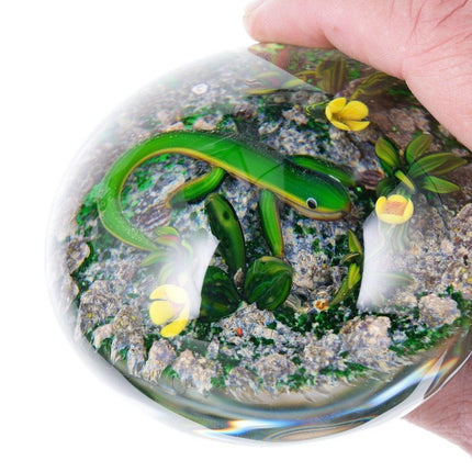 Adelmo (Delmo) Tarsitano (1921 - 1990) Lampwork Salamander paperweight - Estate Fresh Austin