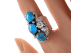 Adjustable Running Bear shop Sterling/turquoise southwestern ring - Estate Fresh Austin