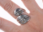 Adjustable Sterling/18k feather style ring - Estate Fresh Austin
