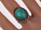 Adjustable Vintage Chinese Silver and turquoise ring - Estate Fresh Austin