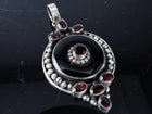 AF Sterling silver pendant with stones - Estate Fresh Austin