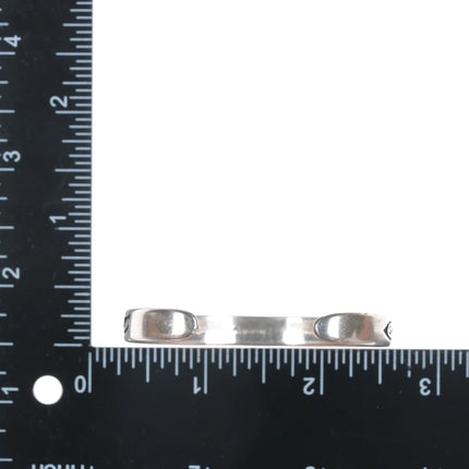 Alaric Polequaptewa Sterling Hopi overlay silver cuff bracelet - Estate Fresh Austin