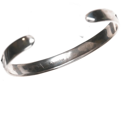 Alaric Polequaptewa Sterling Hopi overlay silver cuff bracelet - Estate Fresh Austin