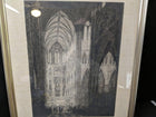 Alfred J Bennett(1861-1923) British Pencil Signed Engraving Westminster Abbey - Estate Fresh Austin