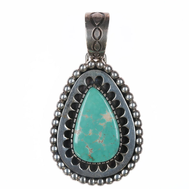 Allison Lee - Navajo Sterling and turquoise pendant - Estate Fresh Austin