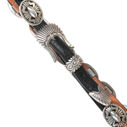 Allison Snowhawk Lee (1958 - 2022) Navajo sterling ranger style concho belt - Estate Fresh Austin