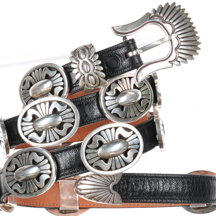 Allison Snowhawk Lee (1958 - 2022) Navajo sterling ranger style concho belt - Estate Fresh Austin