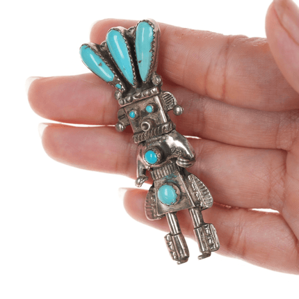 Alonzo Hustito Zuni (1910 - 1990) Silver Kachina Bolo and pendant/pin set - Estate Fresh Austin