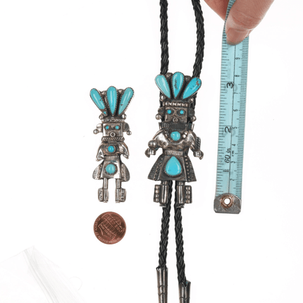 Alonzo Hustito Zuni (1910 - 1990) Silver Kachina Bolo and pendant/pin set - Estate Fresh Austin