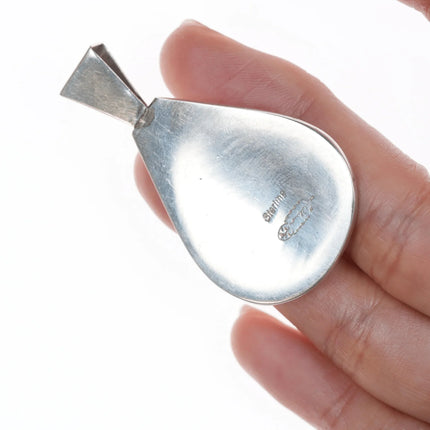 Alvin and Lula Begay Navajo silver, turquoise, and coral pendant - Estate Fresh Austin