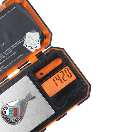 Alvin and Lula Begay Navajo silver, turquoise, and coral pendant - Estate Fresh Austin