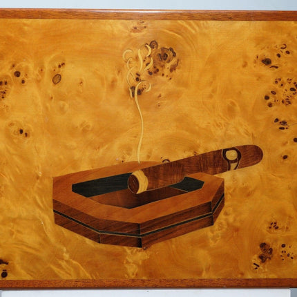 Amazing Marquetry Cigar Humidor Diamond Crown - Estate Fresh Austin