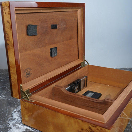 Amazing Marquetry Cigar Humidor Diamond Crown - Estate Fresh Austin