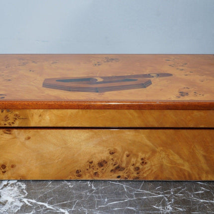 Amazing Marquetry Cigar Humidor Diamond Crown - Estate Fresh Austin