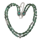 AMC Native American Sterling, turquoise, Montana Jade beaded necklace - Estate Fresh Austin
