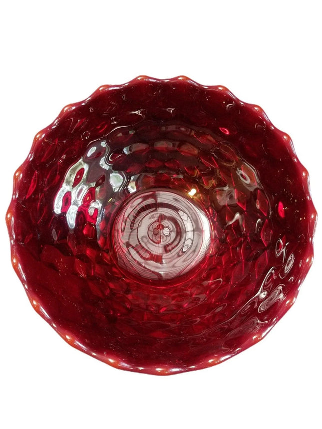 American Fostoria Ruby Bowl 10.25" x 4.5" c.1982-1986 MINT - Estate Fresh Austin